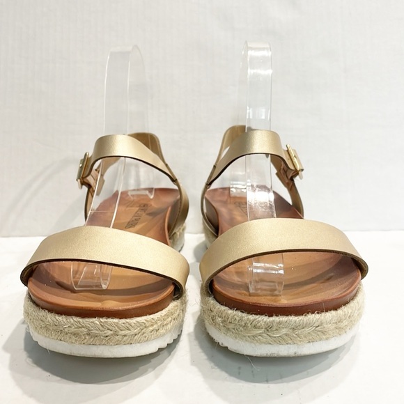 DREAM PAIRS Women Espadrille Casual Flatform Platform Wedge Sandals SUNNA GOLD 6 - Picture 5 of 12